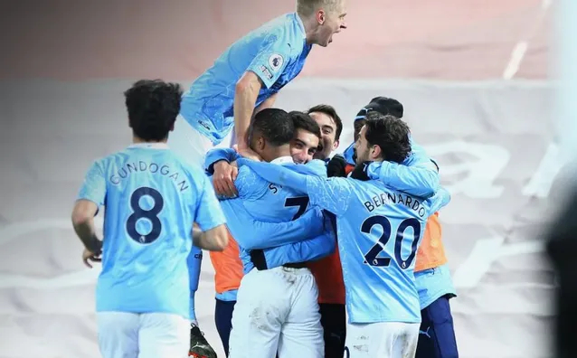 Man City đang băng băng về đích. Ảnh: Dailymail.