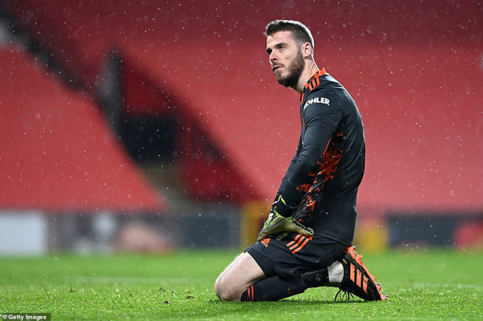 David De Gea sẽ phải vắng mặt dài hạn. Ảnh: Dailymail.