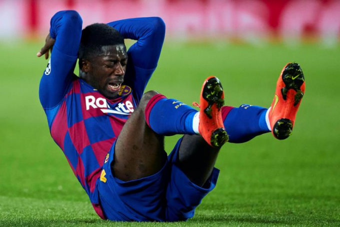 Ousmane Dembele được giữ lại dù phong độ không tốt. Ảnh: Dailymail.