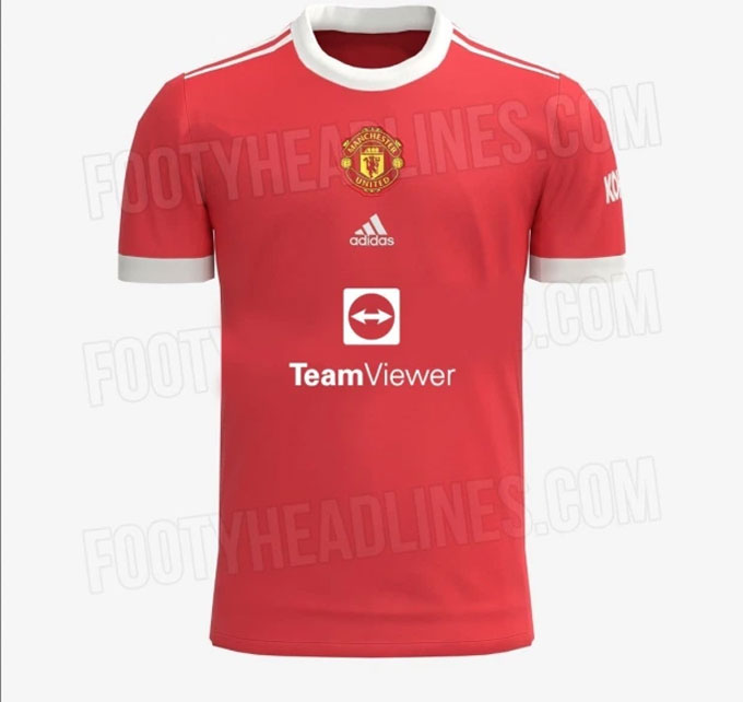 Áo đấu mới bị rò rỉ của Man United. Ảnh: FootyHeadlines.