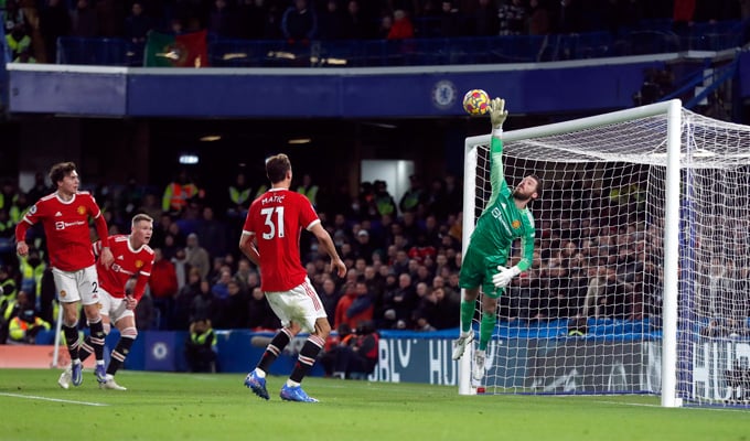 d-012455_199.jpg David De Gea chơi xuất sắc trong trận đấu với Chelsea. Ảnh: Dailymail.