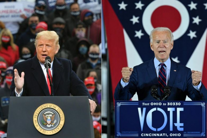 16-afp-160822_455.jpg Hai ứng cử viên Tổng thống Mỹ: Donald Trump - Joe Biden. Ảnh: AFP.