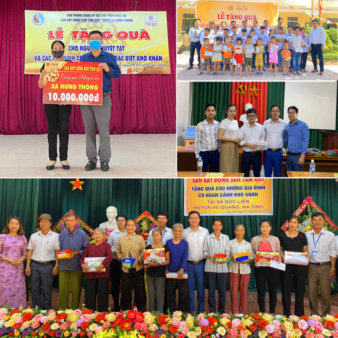 4-203645_575.jpg Tâm Quê tổ chức nhiều chương trình tặng quà từ thiện trong năm 2020. Ảnh: TQ.