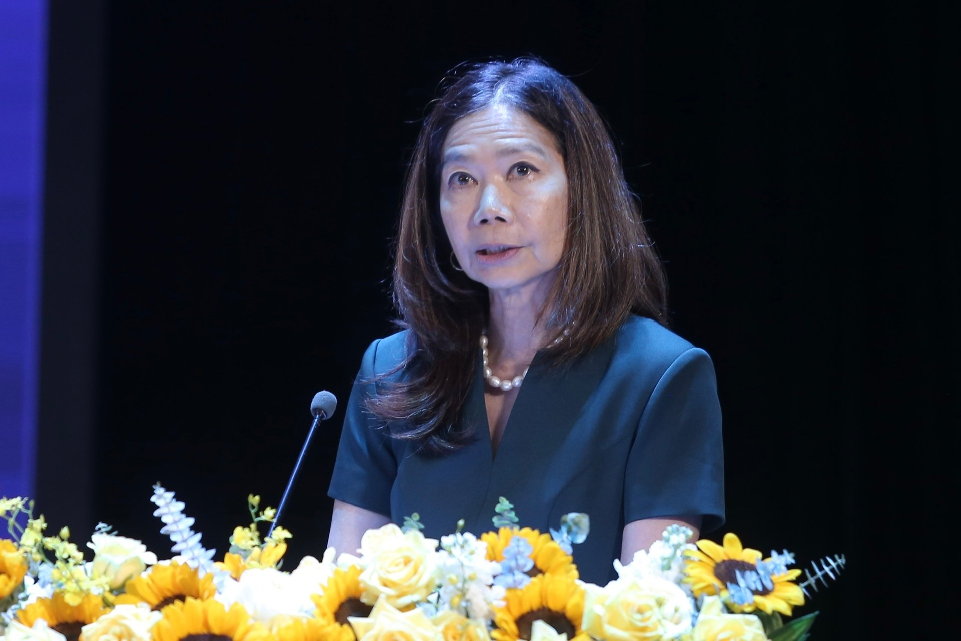 Bà Pauline Tamesis, Điều phối viên thường trú Liên hợp quốc tại Việt Nam khuyến nghị, Việt Nam cần xây dựng 'văn hóa đổi mới sáng tạo'. Ảnh: Minh Khang.