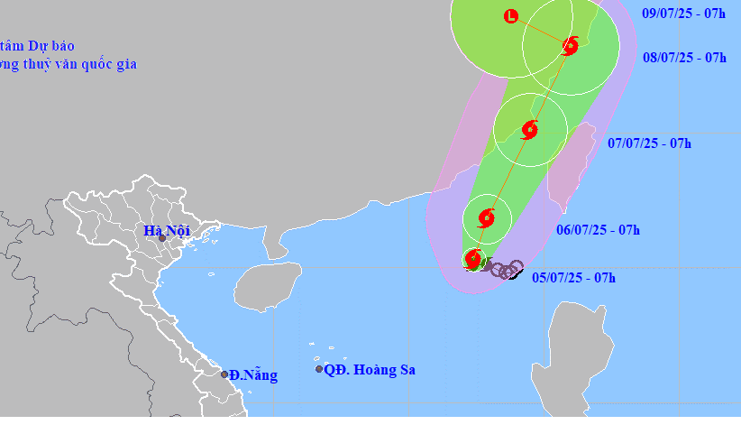 Bão số 2 hướng ra ngoài Biển Đông