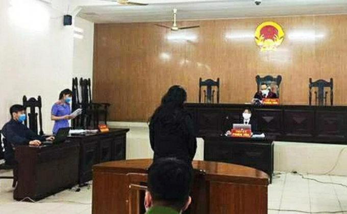 c15a4d68a22758790136-161919_928.jpg Vũ Thị Thu Vân tại phiên tòa hôm nay. Ảnh: TN.