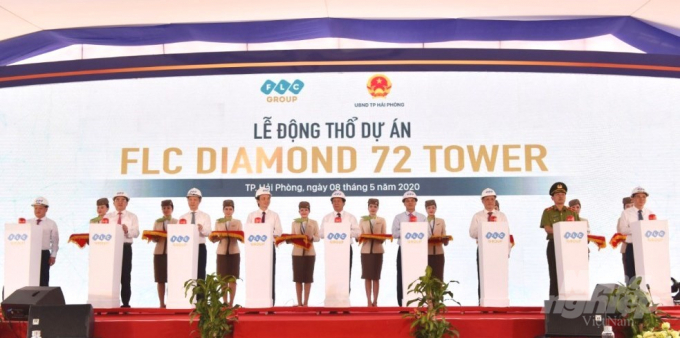 flc-hoang-huy-dong-tho-du-an-nghin-ty-tai-hai-phong-123035_20200508_203.jpeg Lễ động thổ tòa nhà 72 tầng của Tập đoàn FLC tại Hải Phòng sáng nay. Ảnh: Quốc Trung.