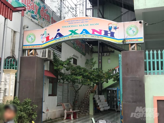 Trường mầm non Lá Xanh - nơi xảy ra sự việc. Ảnh: NH.