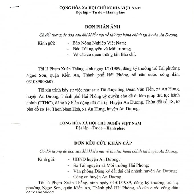 don-keu-cuu-071111_815.jpg Đơn thư được bạn đọc gửi đi nhiều nơi để kêu cứu.
