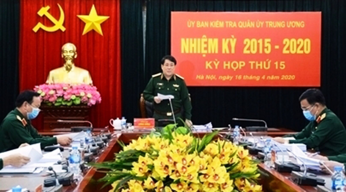 Đại tướng Lương Cường chủ trì Kỳ họp. Ảnh: QĐND.