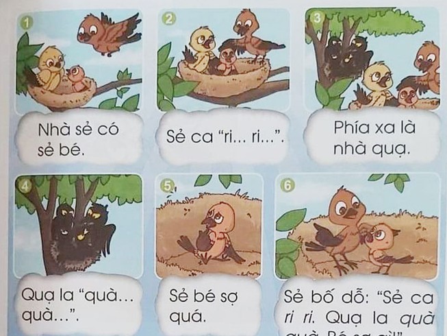 1-sgk_yvqe-205020_234.jpg Sách dạy trẻ em: quạ la 'quà... quà...'.