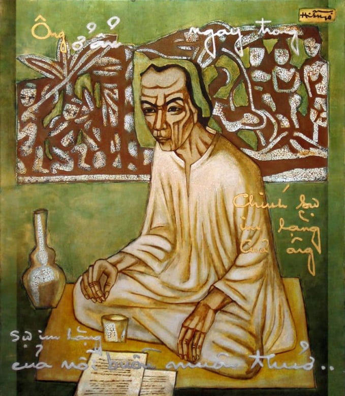 3-kim-lan-170040_44.jpg Nhà văn Kim Lân qua nét vẽ của con gái - họa sĩ Nguyễn Thị Hiền.