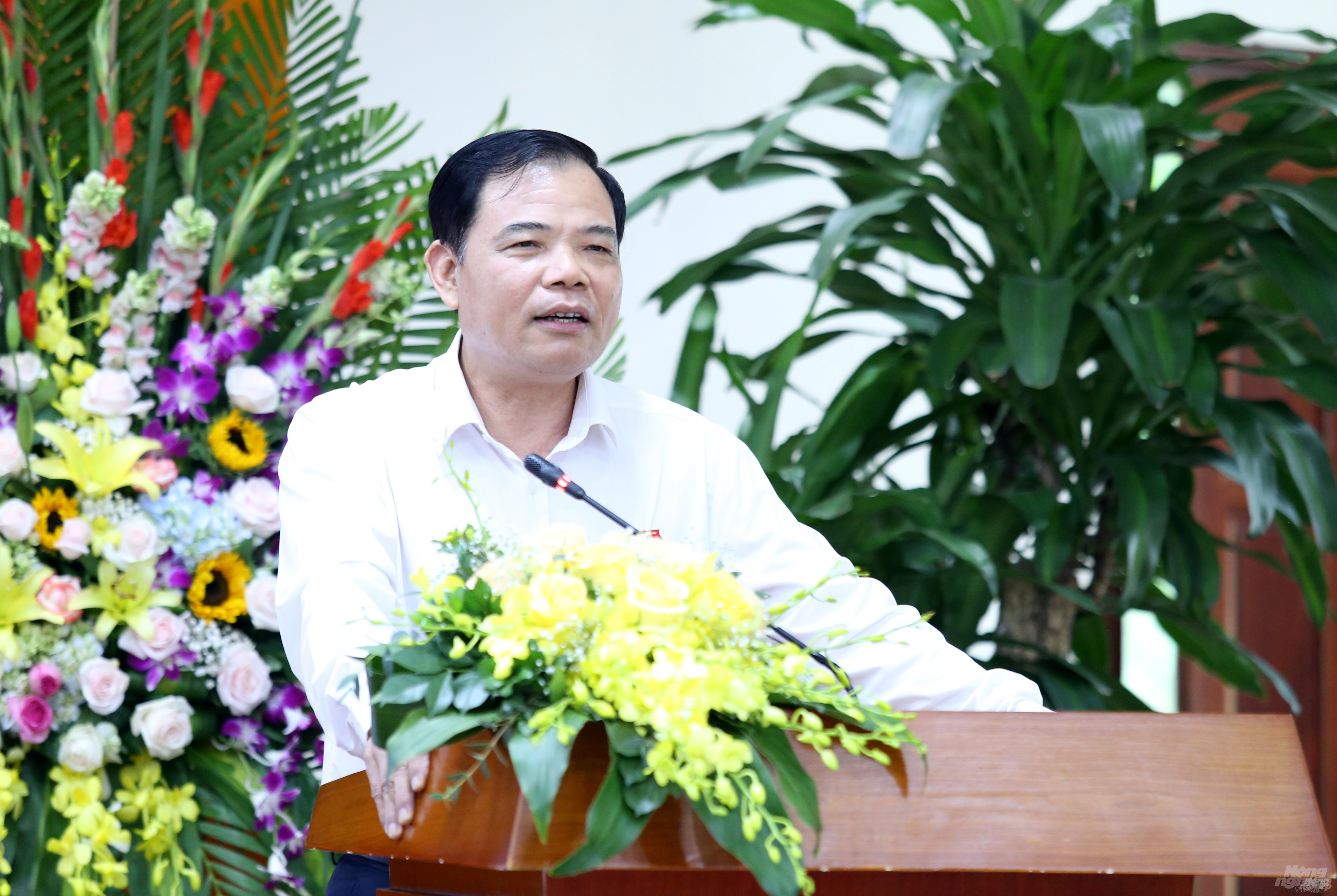 img_8633-210851_953.jpeg Bộ trưởng Bộ NN-PTNT Nguyễn Xuân Cường phát biểu tại chương trình kỷ niệm 74 năm ngày Phòng, chống thiên tai Việt Nam tại Hà Nội chiều ngày 22/5. Ảnh: Minh Phúc.