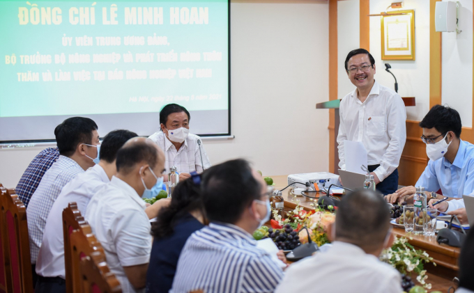 Tổng Biên tập Báo Nông nghiệp Việt Nam Nguyễn Ngọc Thạch tại buổi làm việc cùng lãnh đạo Bộ NN-PTNT. Ảnh: Đinh Tùng.
