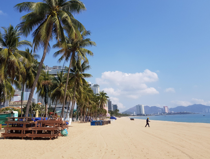 Khánh Hòa tiếp tục chỉ đạo ạm ngưng hoạt động tắm biển để phòng, chống dịch Covid-19. Ảnh: KS.