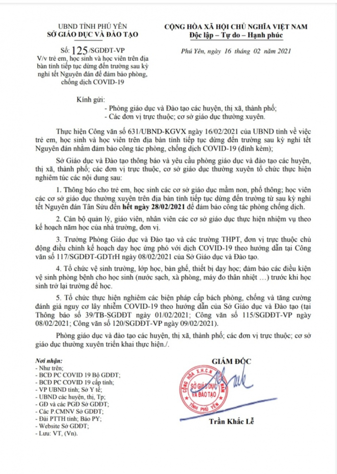 z2332891893815_9d3628dc94041ea393fbc2778adec000-191006_416.jpg Phú Yên tiếp tục cho học sinh nghỉ học để phòng chống dịch bệnh Covid-19.