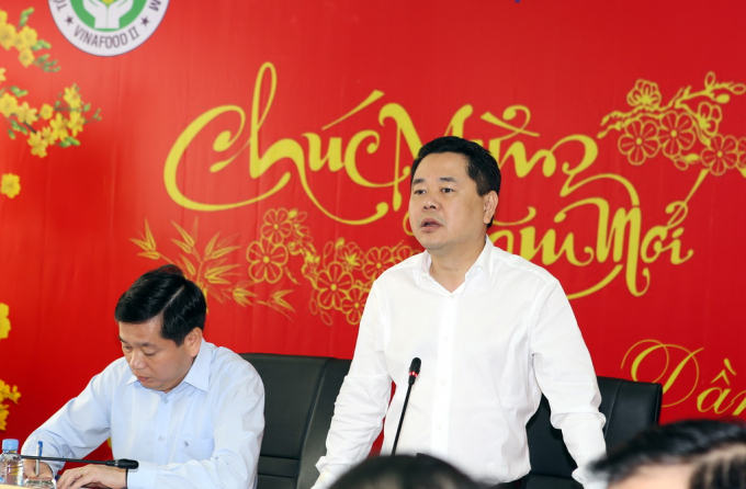 a-183343_33.jpg Phó Chủ tịch Ủy ban Quản lý vốn nhà nước tại doanh nghiệp Nguyễn Ngọc Cảnh phát biểu tại buổi làm việc với Vinafood 2.