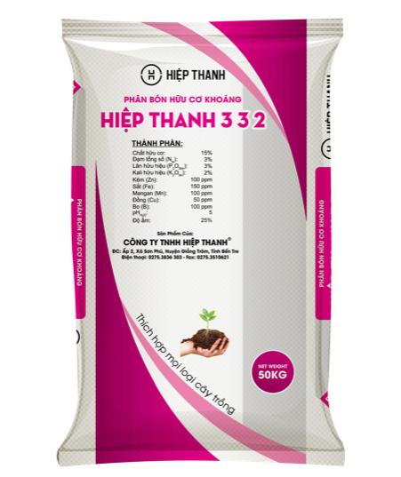 Hữu cơ Hiệp Thanh 332, bao 25 và 50kg.