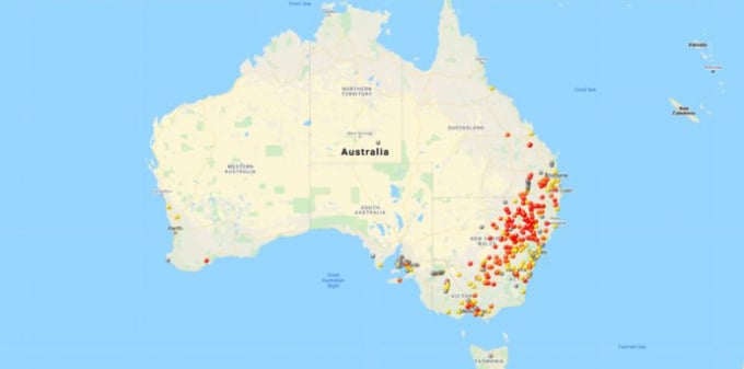 dich-chuot-213328_628.jpg Bản đồ MouseAlert, do Tổ chức Nghiên cứu Khoa học và Công nghiệp Australia CSIRO tạo ra, cho thấy các mức độ khác nhau và sự lây lan của bệnh dịch chuột đang gây ra thiệt hại thảm khốc trên khắp các vùng của New South Wales và Queensland.