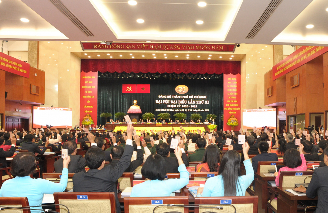 qth_9656-183504_326.jpg Đại hội Đại biểu Đảng bộ TP.HCM lần thứ XI, nhiệm kỳ 2020-2025. Ảnh: Quốc Thanh.