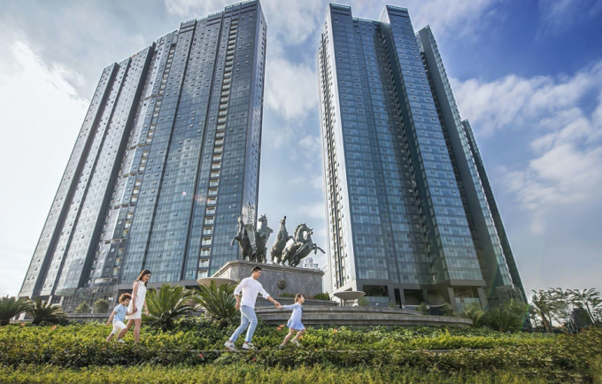 Thiết kế cánh cung hình kim cương ấn tượng tại dự án Sunshine City - dự án thu hút nhiều khách hàng Hàn Quốc sống và làm việc tại Việt Nam. Ảnh: Vũ Vân.