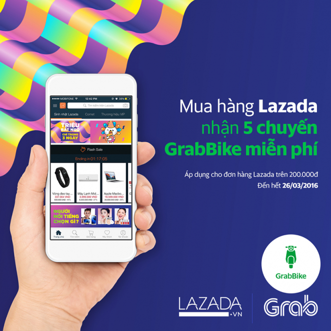 17310079_1952228951675308_6517193561998630687_o-124758_548.jpeg Grab Việt Nam và Lazada Việt Nam đã công bố thỏa thuận hợp tác nhằm mang đến những trải nghiệm liền mạch và thuận tiện cho người tiêu dùng Việt trên nền tảng số.