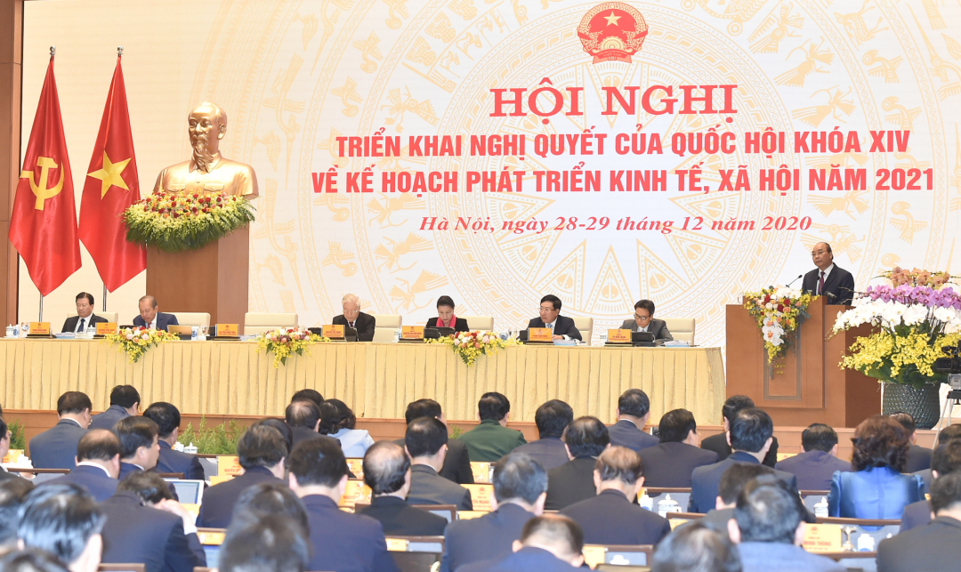 thu-tuong-112221_521.jpeg Thủ tướng Nguyễn Xuân Phúc phát biểu khai mạc Hội nghị. Ảnh: VGP.