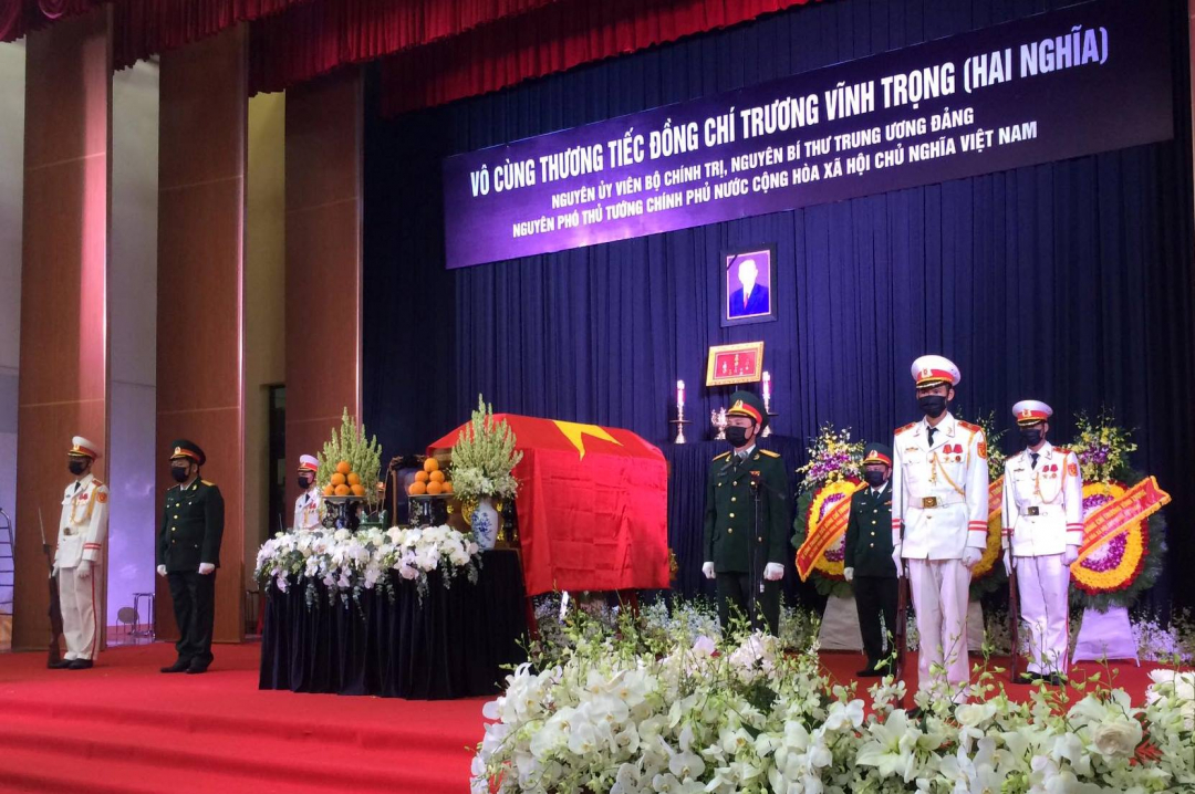 1-102157_93.jpg Hình ảnh tại lễ truy điệu cố Phó Thủ tướng Trương Vĩnh Trọng. Ảnh: VGP.