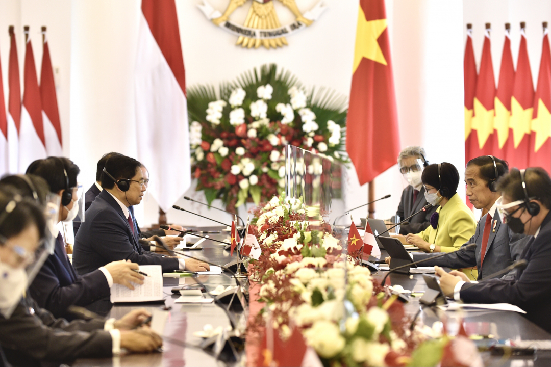 thu-tuong-1-103851_568.jpg Tổng thống Indonesia Joko Widodo đóp tiếp và hội đàm với Thủ tướng Chính phủ Phạm Minh Chính. Ảnh: VGP.