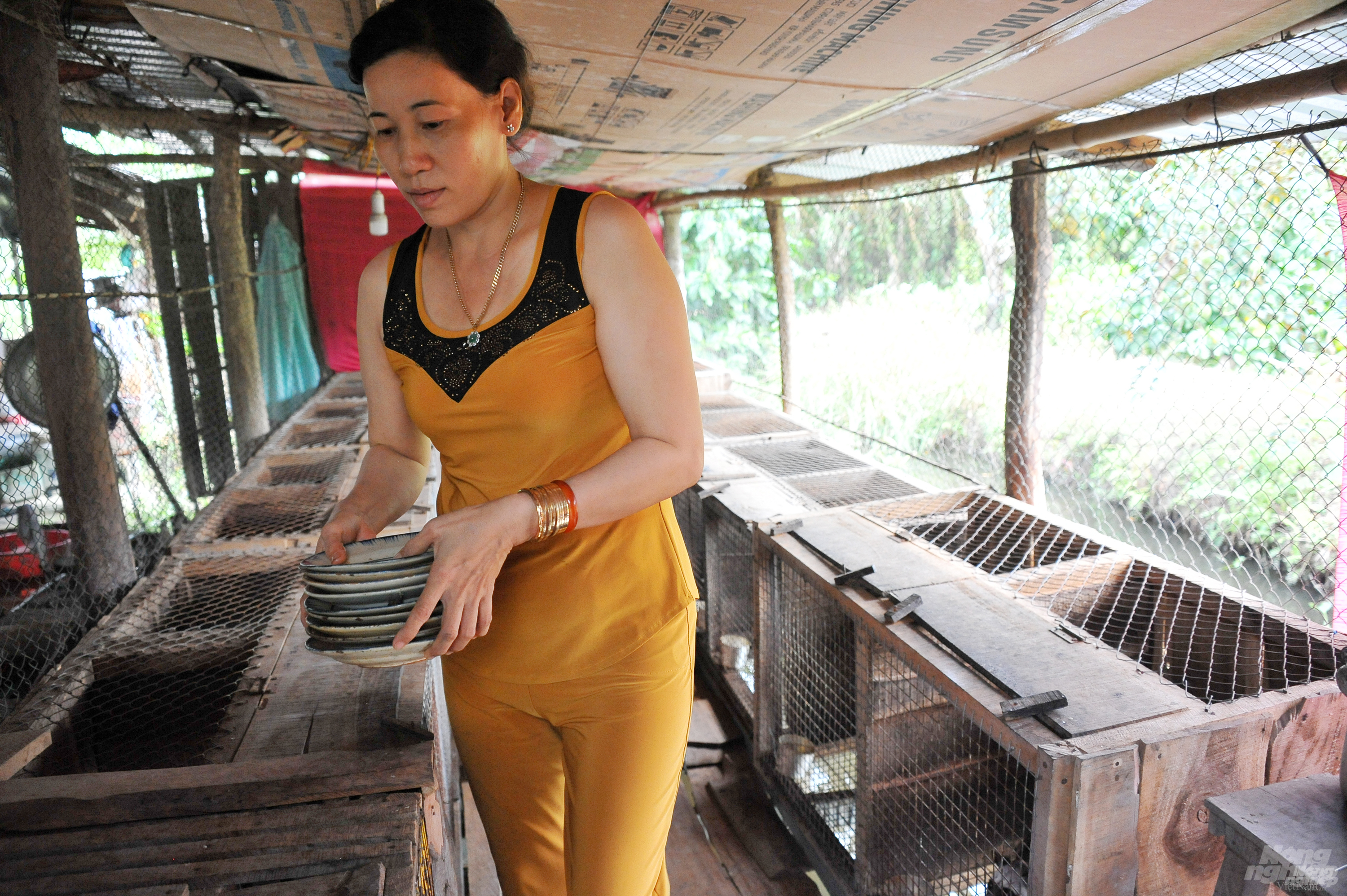 anh-6-054738_694.jpg Mô hình nuôi chồn của anh mỗi ngày chỉ tốn khoảng 100.000 đồng tiền thức ăn và mất khoảng 30 phút vệ sinh chuồng. Mỗi ngày chỉ cần cho chồn ăn 1 lần vào buổi sáng, thức ăn phổ biến là cá và trái cây.