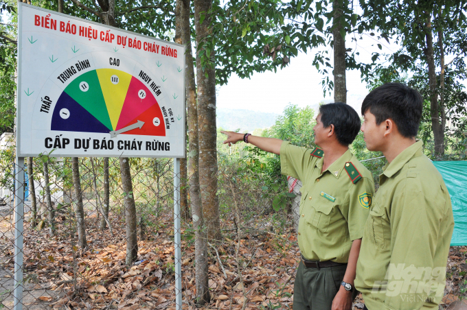 Tại An Giang, khu vực đồi núi vào mùa khô thiếu nước nghiêm trọng, lớp thực bì dưới tán rừng khô kiệt, mọi hành vi sử dụng lửa bất cẩn đều có thể gây ra cháy rừng. Hiện nay ngành chức năng An Giang đã báo động cháy cấp cực kỳ nguy hiểm lên cấp 5.