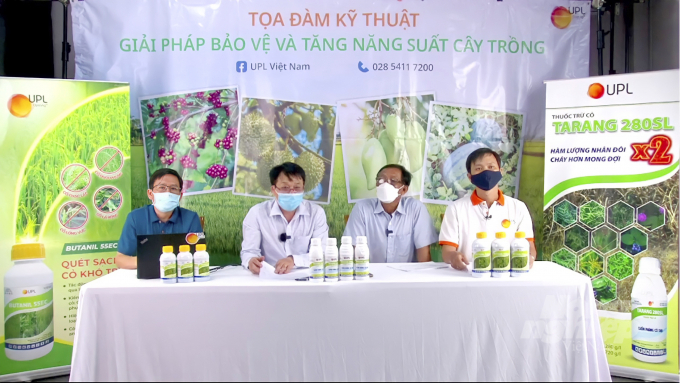 35140efa68eca0b2f9fd-164350_33.jpg Công ty TNHH UPL Việt Nam vừa tổ chức tọa đàm với hình thức trực tuyến với chủ đề 'Diệt cỏ thắng lợi – lúa tươi ngời ngợi' ở đầu vụ Đông Xuân 2021 – 202. Ảnh: Lê Hoàng Vũ.