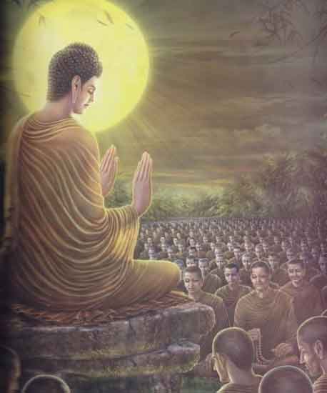 Ngày lễ Magha (Maghapùjà, kỳ lễ hội đánh dấu một lần vào ngày trăng tròn của tháng Màgh, tương đương tháng giêng VN), Đức Phật truyền Đại Giới Bổn cho đại chúng 1.250 vị Tỳ-kheo.