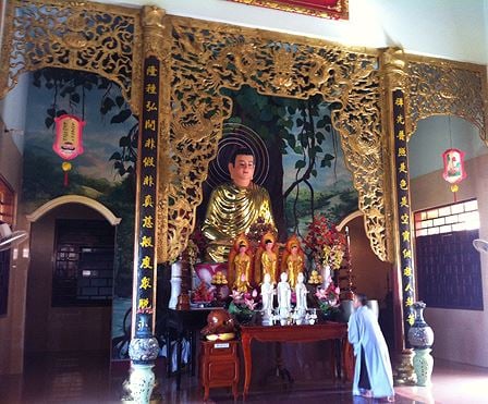 Chính điện chùa Long Thiện (chùa Cây Thị). Ảnh: phapluat.vn