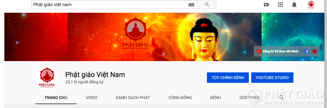 Trang chủ Kênh Youtube Phật giáo Việt Nam