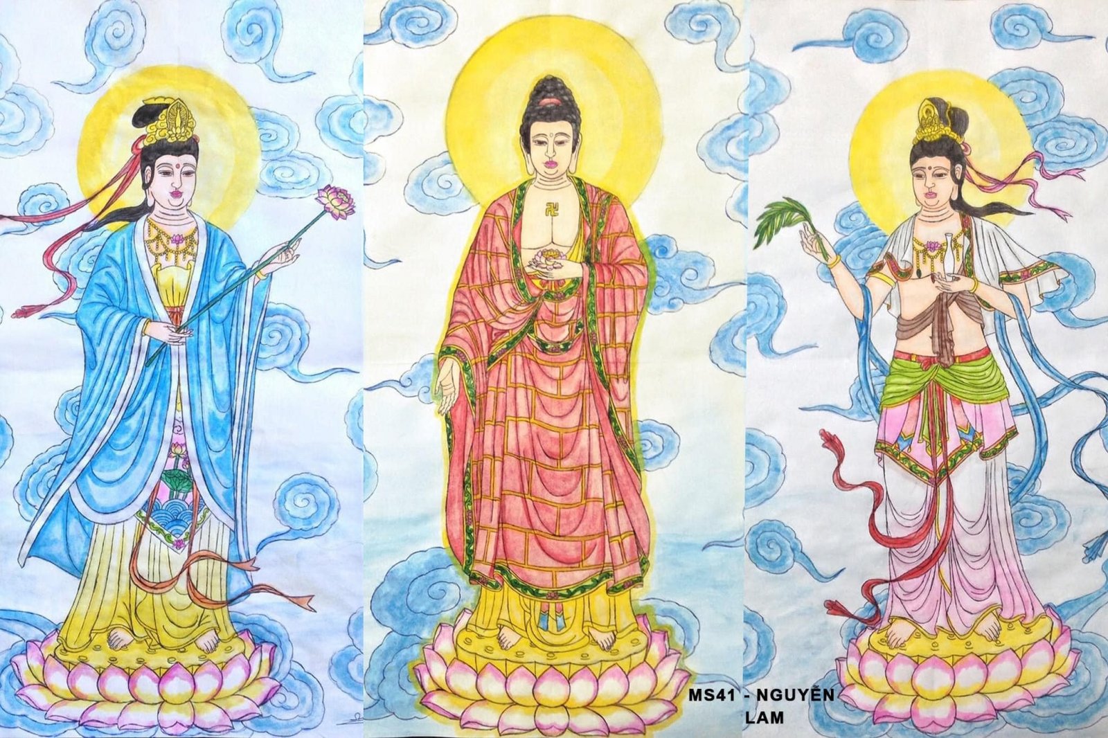 Mười Công Đức Họa Vẽ Hình Chư Phật - Bồ Tát