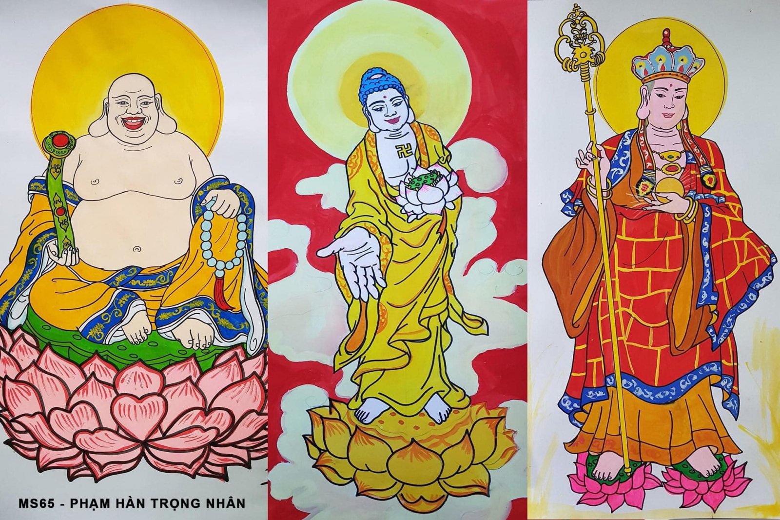Mười Công Đức Họa Vẽ Hình Chư Phật - Bồ Tát
