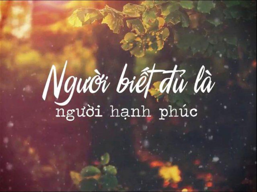 Nếu chúng ta tự biết đủ thì tự khắc sẽ tạm đủ, còn nếu ai chưa biết đủ thì cứ mải miết đi tìm.