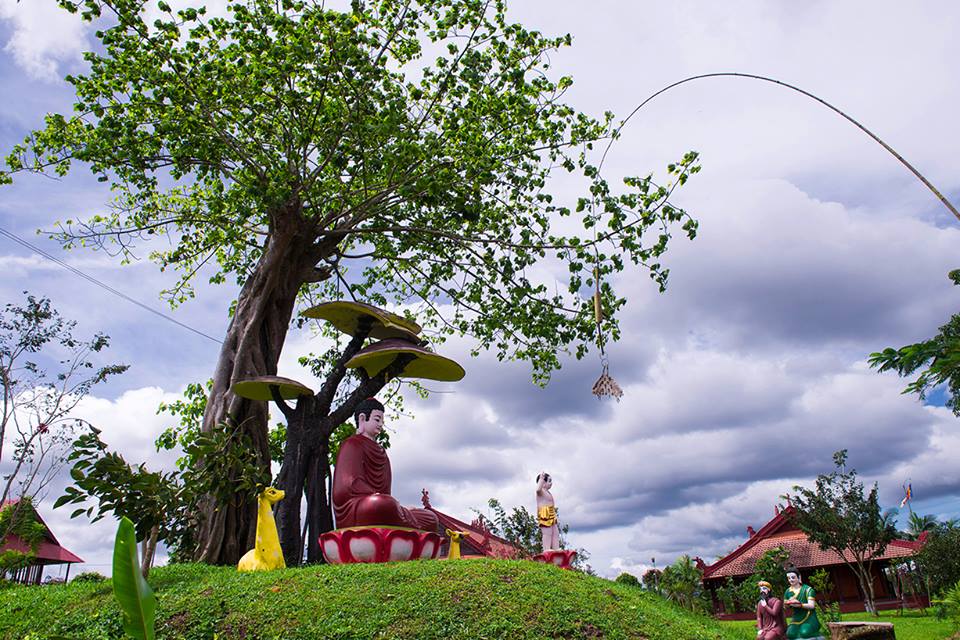 Tượng Phật Thích Ca Mâu Ni dưới gốc cây bồ đề.