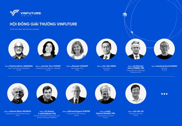 Các nhà khoa học, nhà phát minh,... trong Hội đồng Giải thưởng VinFuture.