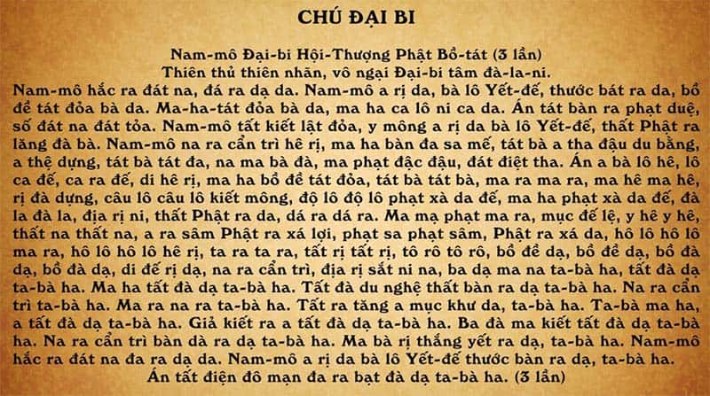 Uy Lực Của Chú Đại Bi