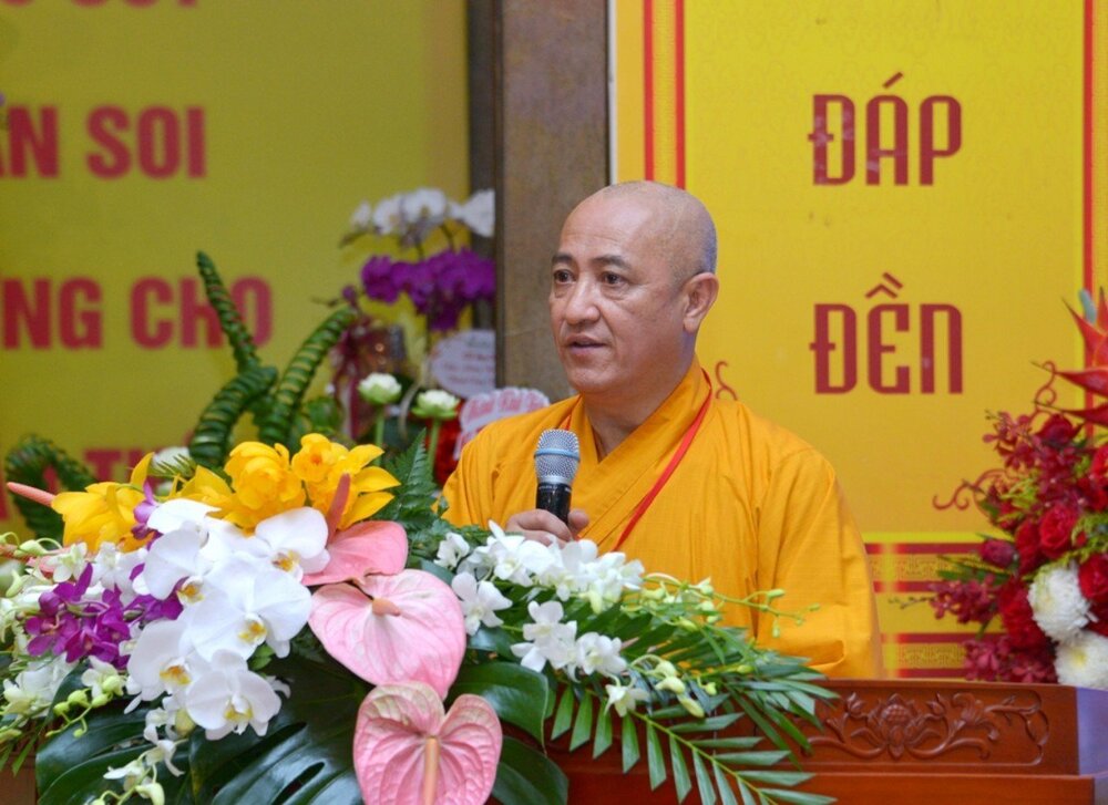 Hòa thượng Tiến sĩ Thích Huệ Thông phát biểu về ý nghĩa Hội thảo