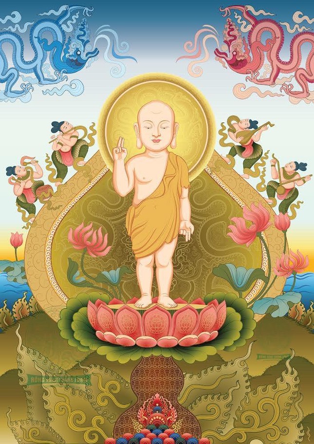 Thiết kế hình tượng “Đức Phật Thích Ca đản sinh phong cách thời Lý” của Hội quán di sản và Sen Heritage