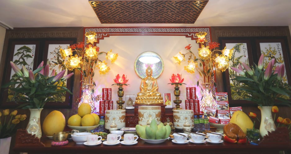 Cách bài trí bàn thờ Phật đẹp đẽ trang nghiêm và an vị bát hương ...