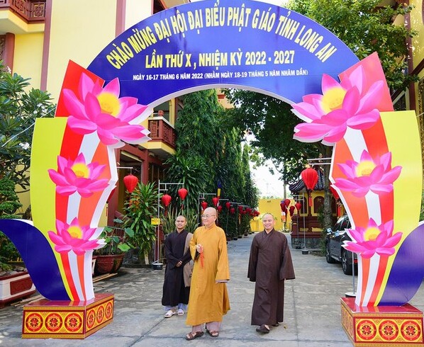Không khí đón chào Đại hội đại biểu Phật giáo tỉnh Long An lần thứ X, nhiệm kỳ 2022 - 2027