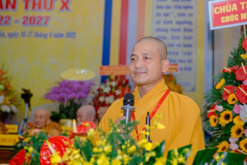 Đại đức Thích Lệ Duyên, Phó Trưởng ban kiêm Chánh Thư ký Ban Trị sự Báo cáo công tác Phật sự nhiệm kỳ IX