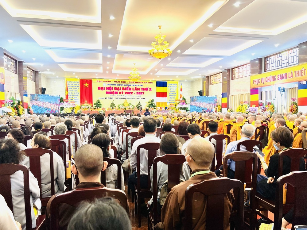 750 đại biểu tham dự Đại hội đại biểu Phật giáo TP.HCM nhiệm kỳ X. Ảnh: Vũ Phượng