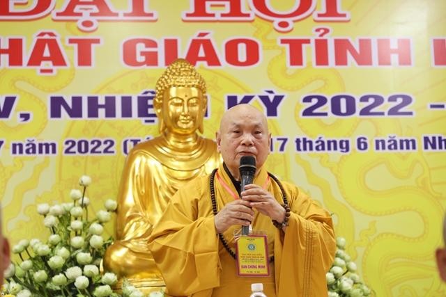 Hòa thượng Thích Thiện Nhơn phát biểu chỉ đạo
