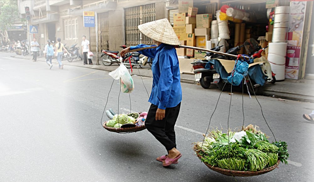 Để có tiền lo cho con, mẹ gánh bán rau trên mọi nẻo đường (ảnh minh họa)
