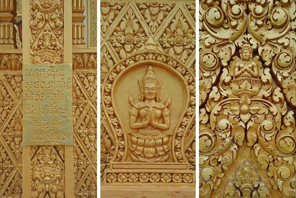 Phù điêu Phật giáo được chạm khắc tinh xảo. Ảnh: Trần Hoàng Vân Hùng